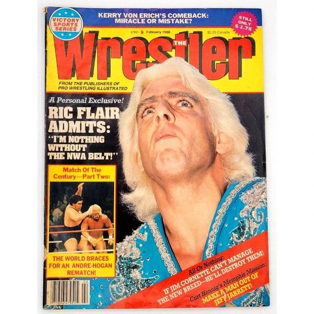 THE WRESTLER  FEB 1988 - RIC FLAIR / ANDRE THE GIANT / HULK HOGAN / JEFF JARRETT